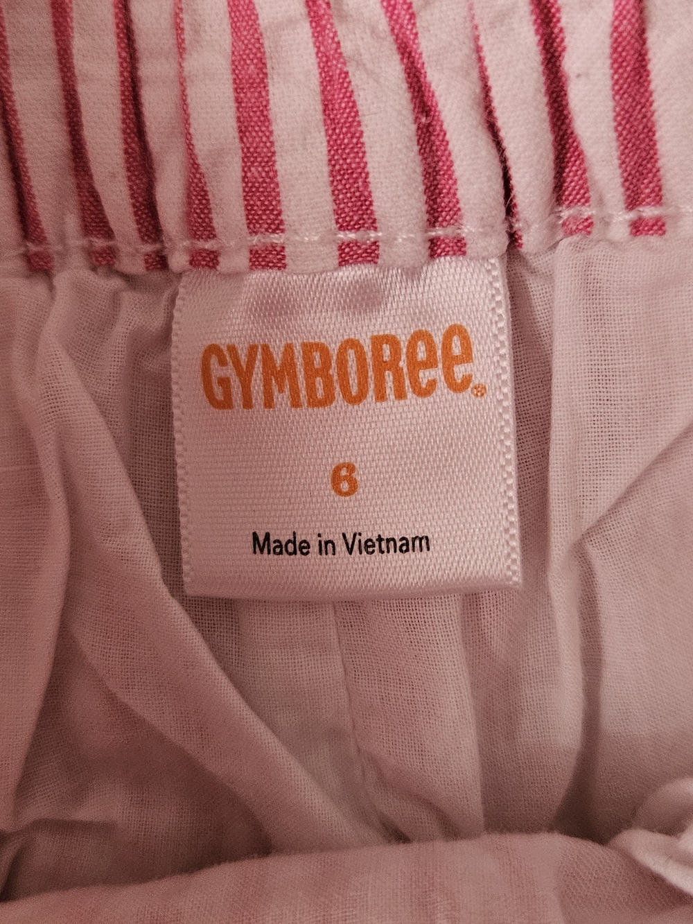 Gymboree 2 Pair Pink and White Striped Girls' Shorts Size 6 - Picture 3 of 7